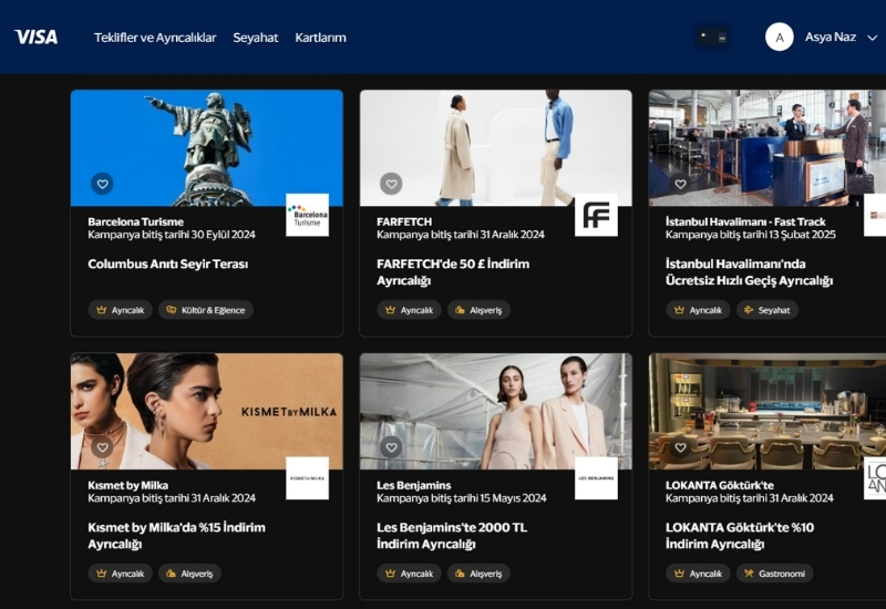 Avantajlar sunan yeni program “my Visa”
